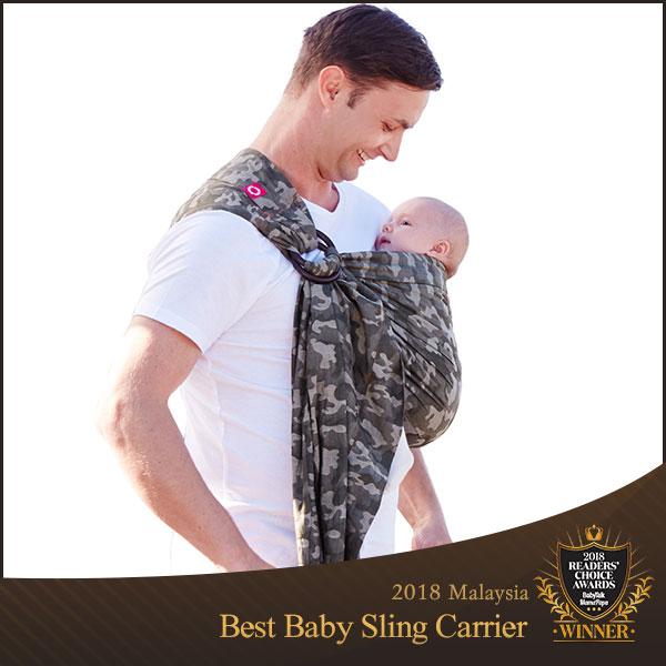 Mamaway Baby Ring Sling | Adjustable Baby Carrier - Camouflage Print | Penggendong bayi 婴儿背带