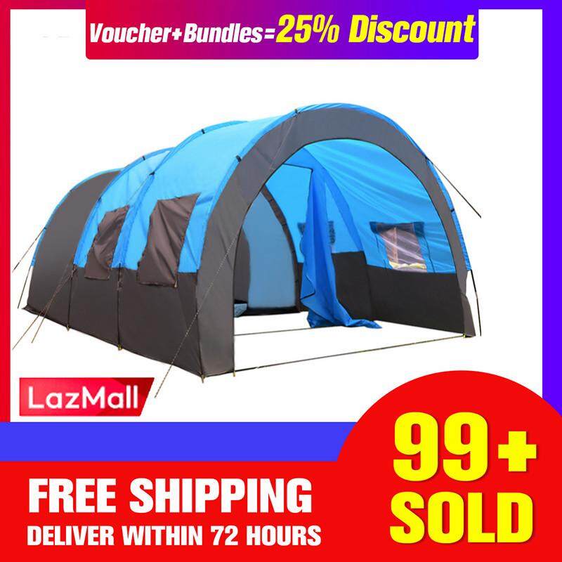 【LazMall + Free Shipping + Super Deal + Limited Offer】8-10 Person Outdoor Waterproof Travel Camping Tent Large Double Layer Tent US