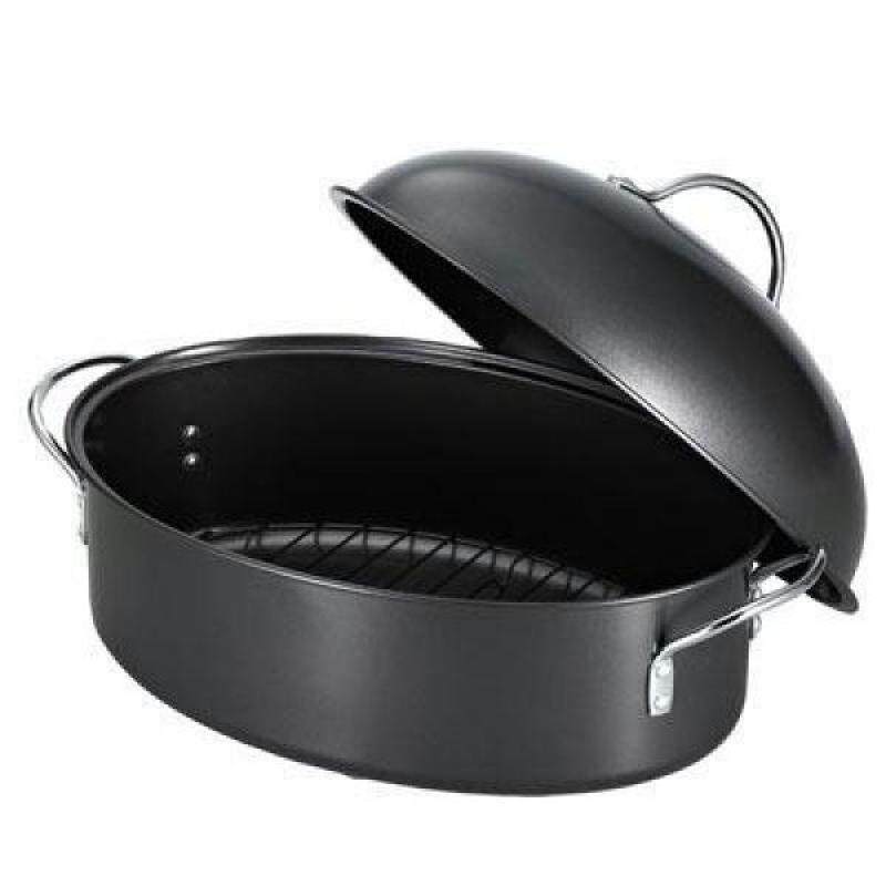 T-fal J11197 Specialty Nonstick 16 x 11 x 9.25-Inch Roaster with High Domed Lid - intl Singapore