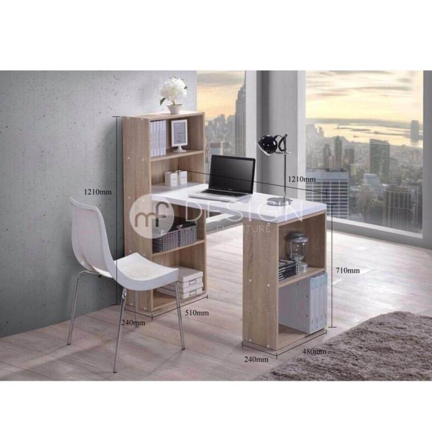 ZL MF DESIGN JERRY STUDY DESK+BOOK SHELF/OFFICE TABLE/STUDY DESK/WRITING DESK/OFFICE TABLE/DESIGN TABLE  