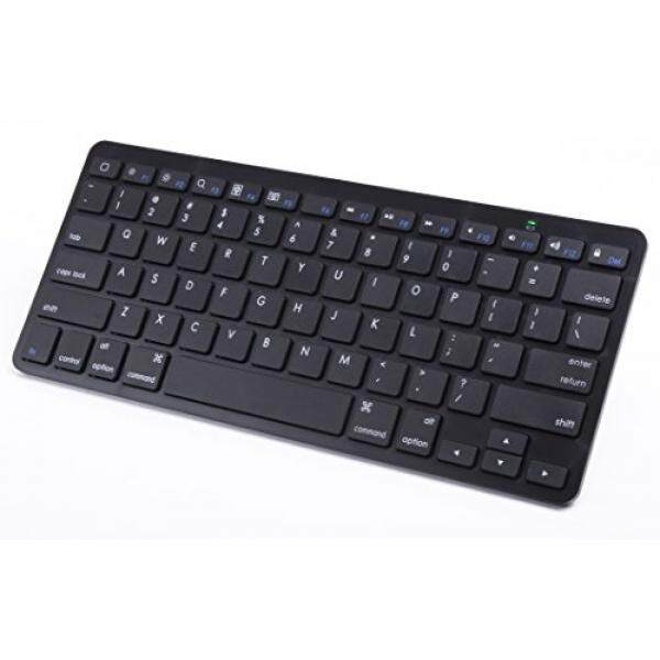 ALMM Pwr+ Extra Slim External Wireless Bluetooth-Keyboard for Tablet Samsung Galaxy-S8-S7-S6-Edge, Google Pixel-XL, LG, Nexus 6P, Asus, Lenovo IdeaTab Yoga, HD, HDX, Paperwhite, Voyage, Oasis, iPhone-5-6S+ - intl