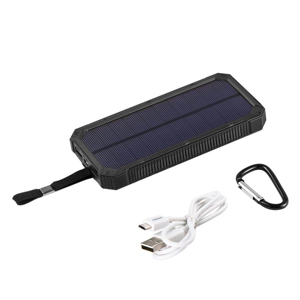 ขาย JinQS 15000mAh Solar Power Bank Charger, Kobwa Solar LED Flashlight Portable Backup Solar Power Pack Charger, Dual USB Port Solar Battery Charger For Smart Phones And Other USB Devices