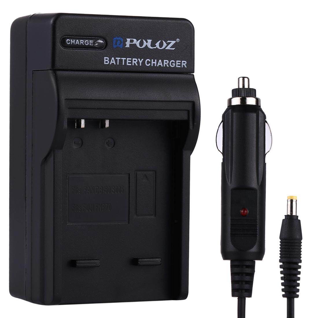 Puluz Kamera Digital Pengisi Daya Baterai Mobil untuk Fujifilm NP-70 Panasonic DB-60 (S005)-Intl