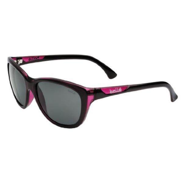 Bolle Womens Greta Sunglasses, Shiny Translucent Plum Frame, True Neutral Smoke Lens - intl