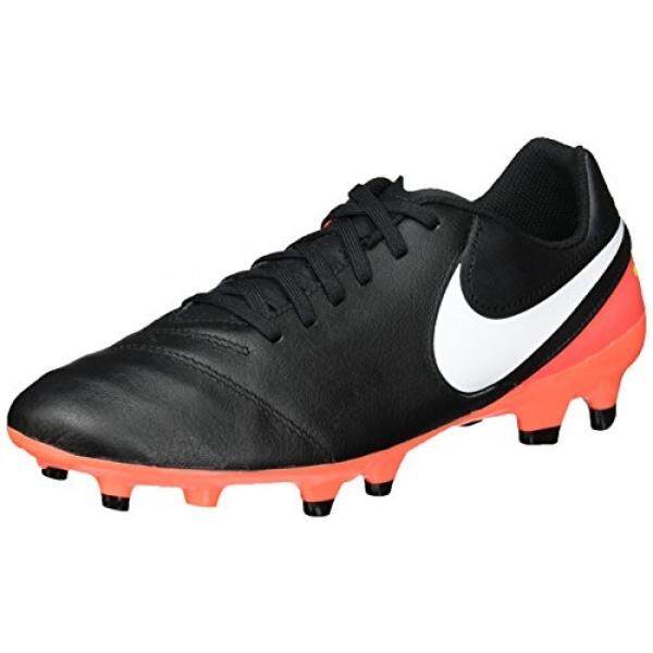Nike Mens Tiempo Genio II Leather FG Soccer Cleat Black, Hyper Orange - intl
