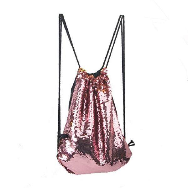 Tinksky Tas Serut Ransel Sequin untuk Olahraga Yoga Gym Latihan At Zalora Now!! Sackpack (Merah Muda)-Intl