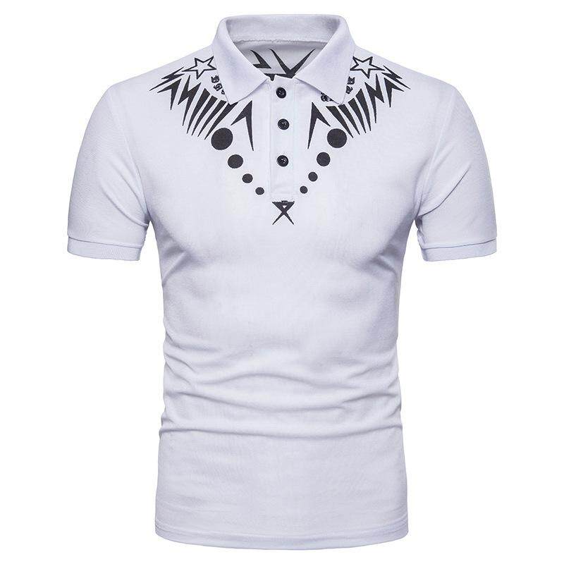 Man Brand Fashion T Shirt for Short Sleeve New Geometric Pattern Printing Casual Summer Men's Tees Mens T Shirt for Cotton Polo
