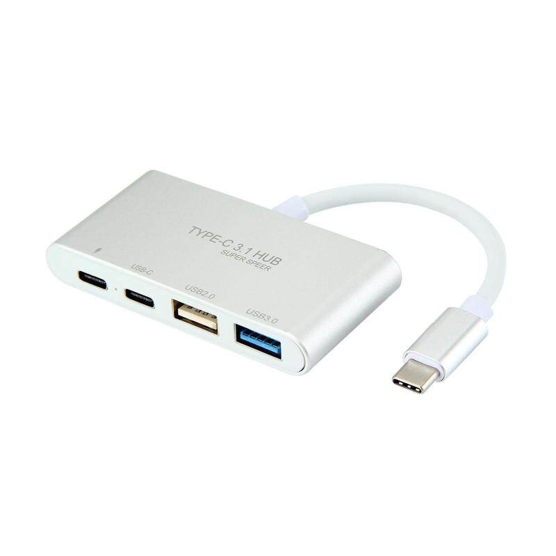 Rodeal 4-in-1 USB-C Hub With Type C, USB 3.0, USB 2.0 Ports For Laptops Computers And Other Type-C Devices, Multi-Port Charging Connecting Adapter - intl