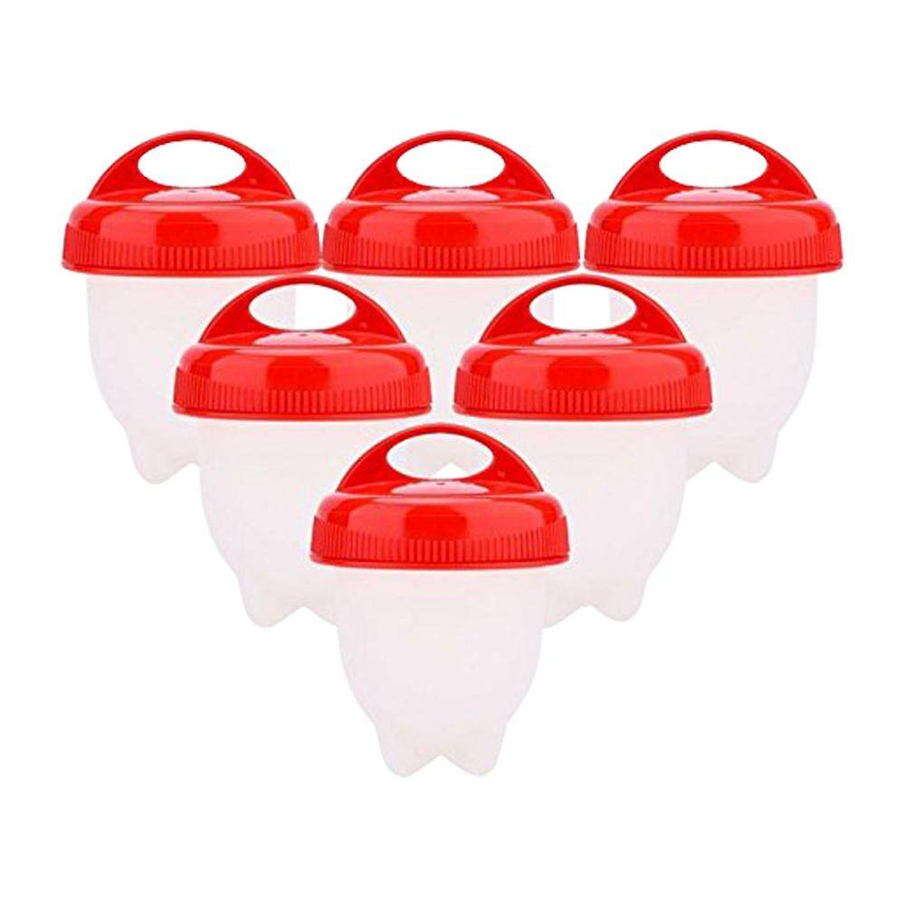 SOKANO 6 pcs Non Stick Silicone Egg Boiler Eggies Cup Pod Inserts Egglettes Egg Cooker Cooking