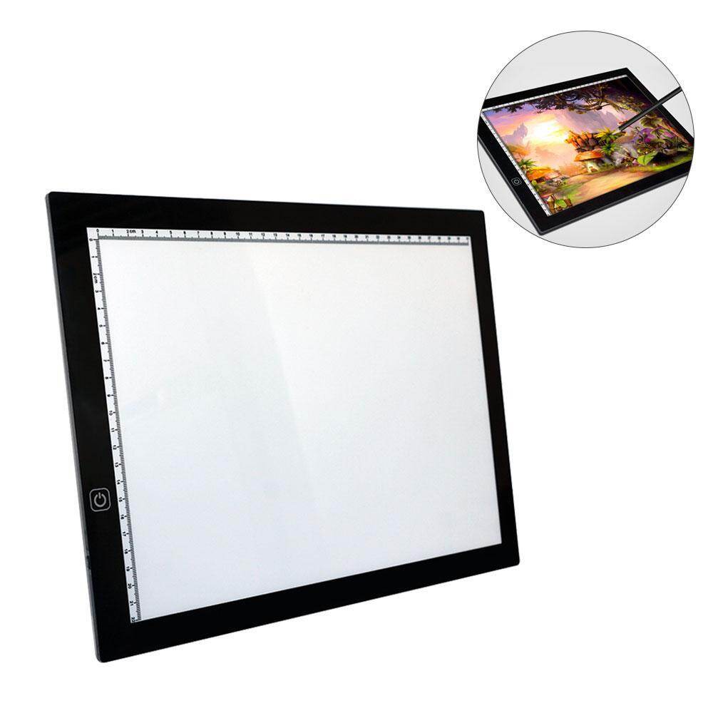 Jiechuan LED Papan Salin, super Tipis A4 Kotak Lampu Bantalan Pelacak LED Seni Papan Gambar USB Power Alas Lampu untuk Para Profesional dan Mahasiswa-Intl