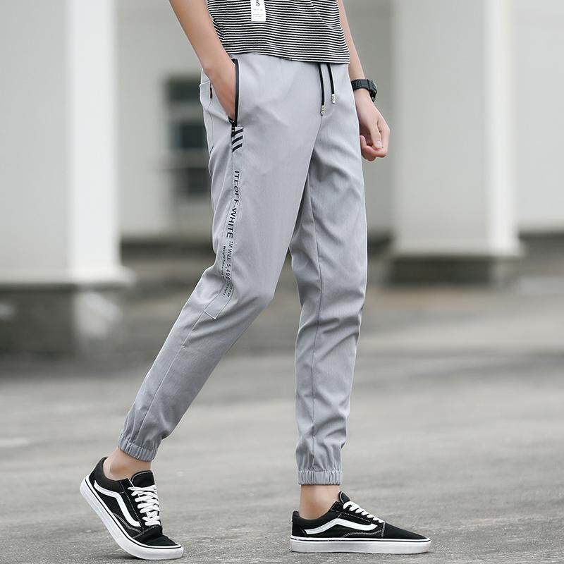 2018 winter and autumn Mens Joggers Tracksuit Trousers Gym Sports Jogging slim long sweat black PantsK08