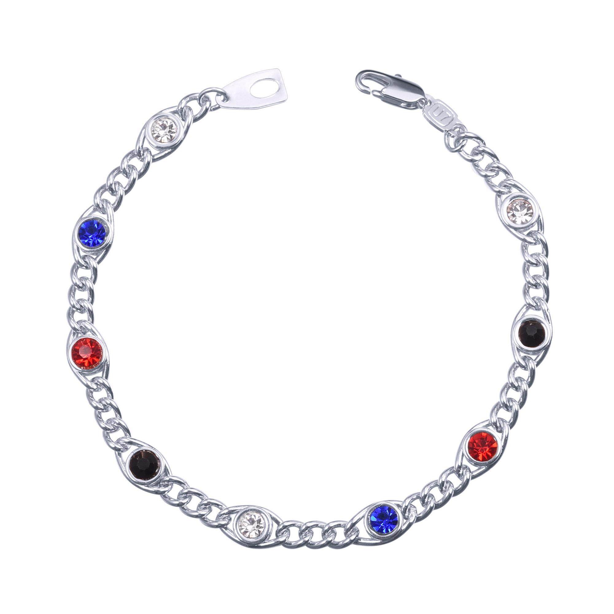 U7 Baru Lucu Gold/Platinum Disepuh Indah Berlian Imitasi Austria Kristal Gelang Modis Perhiasan Hadiah Gelang untuk Wanita (Gold /Perak/Mawar Gold) - ...
