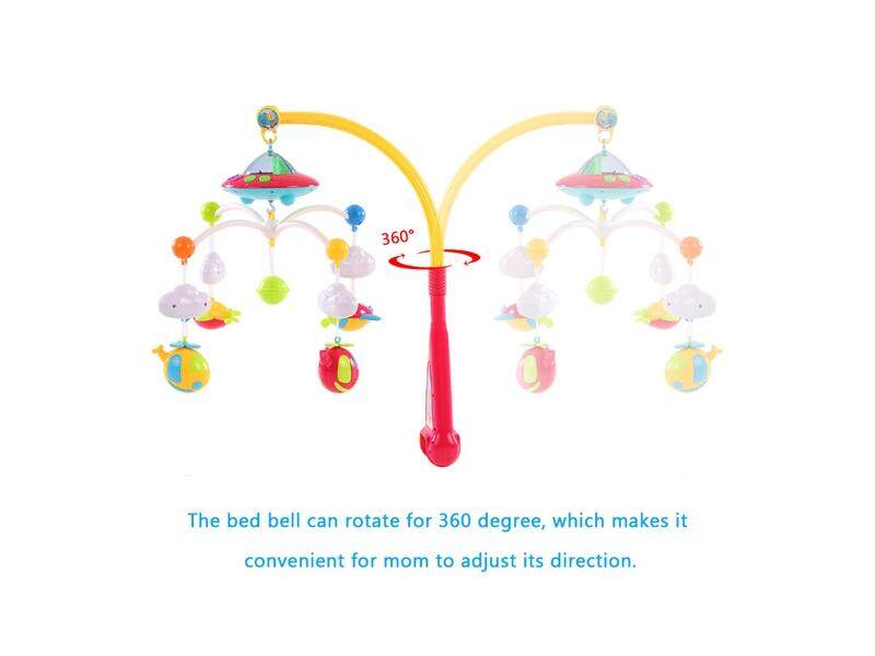 Bel Ranjang Bayi Musik Mobile Biaya Tempat Dreaming Bed Cincin Tergantung Memutar Rattle Mainan-Intl