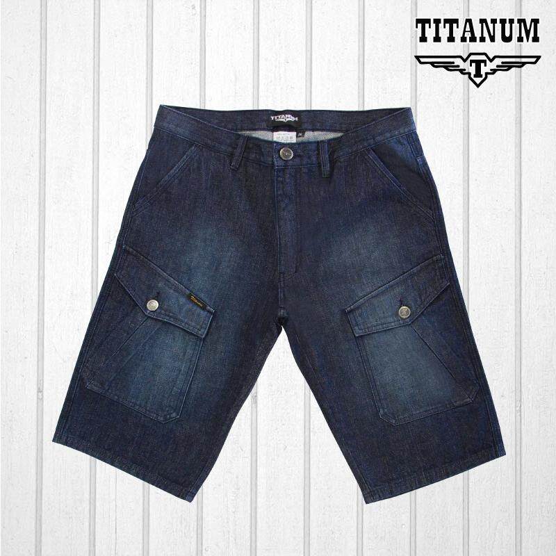 TITANUM BIG SIZE Cargo Jeans Shorts TJS510 (Navy)