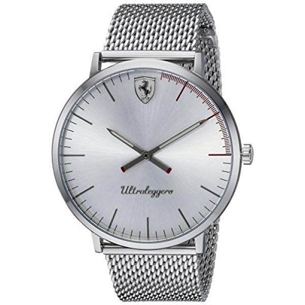 Scuderia Ferrari Mens Ultraleggero Ultra Ramping Kuarsa Baja Anti Karat Jam Tangan Kasual Warna: Berwarna Perak (Model: 0830407)