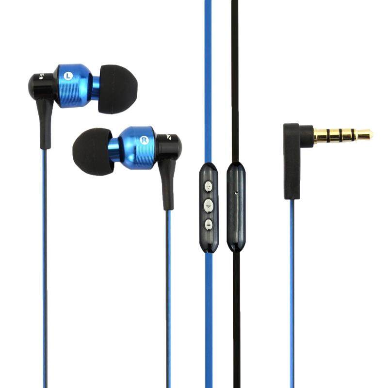 awei TE55VI 3.5mm Plug Noodle Wire Style In-ear Stereo Earphone with Mic, For iPhone, Galaxy, Huawei, Xiaomi, LG, HTC and Other Smart Phones(Blue)