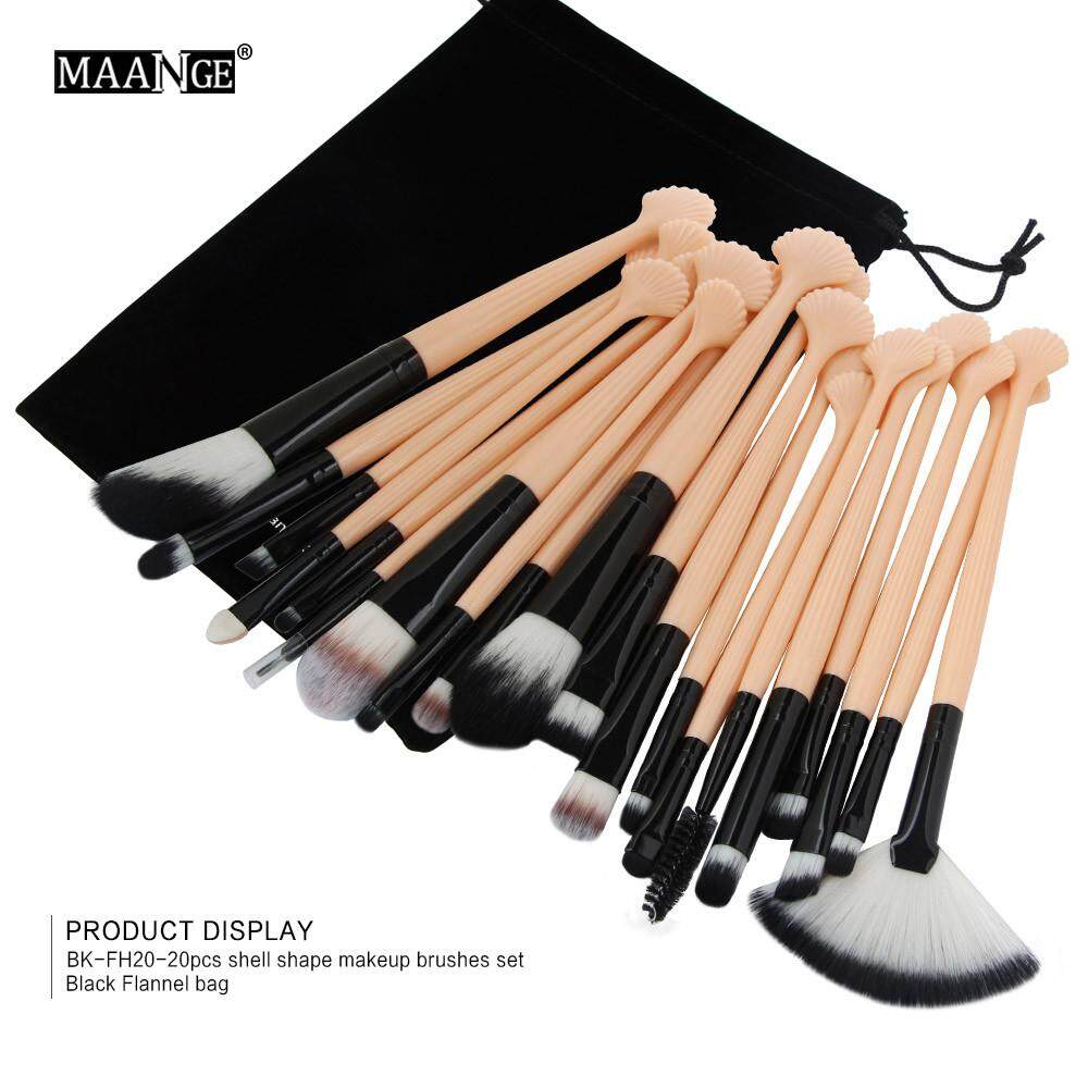 Jual Seksi Modis 20 PC Riasan Kuas Blusher Mata Shadow Brushes Set Perlengkapan dengan Tas Flanel Foxloom A1- internasional