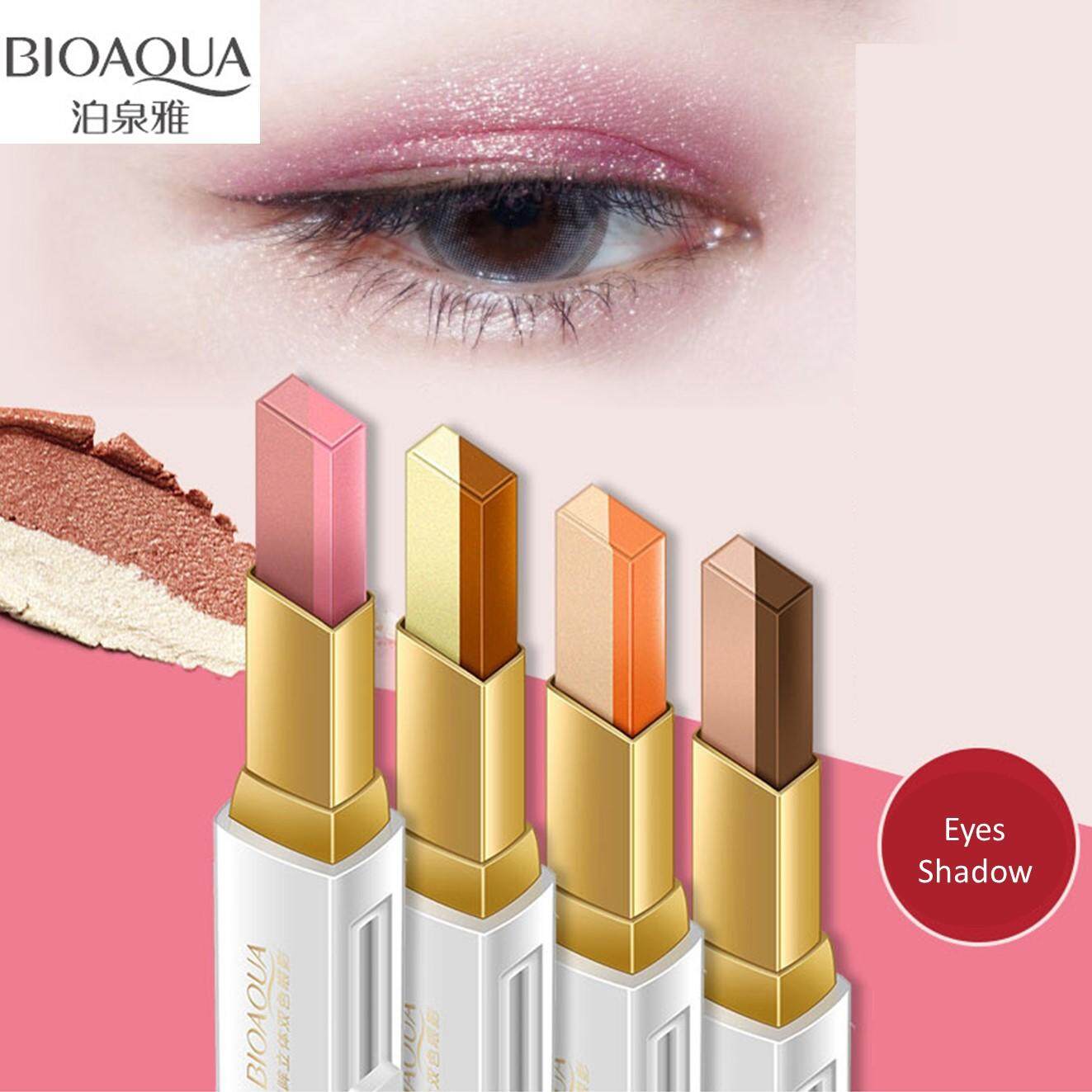 [100% Original] BIOAQUA Eye Shadow Waterproof Glitter Makeup Double Colour