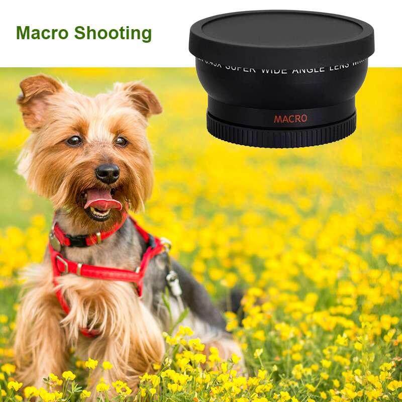 Fuan 58 Mm 0.45X Wide Angle Lensa dengan Lensa Makro untuk Canon Nikon Kamera Sony