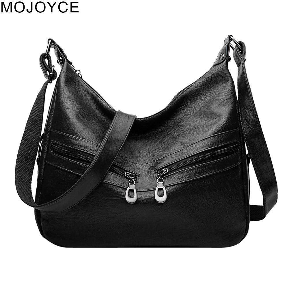 MOJOYCE Women Lady Hobos Handbag Zipper PU Leather Tote Bag Shoulder Bag