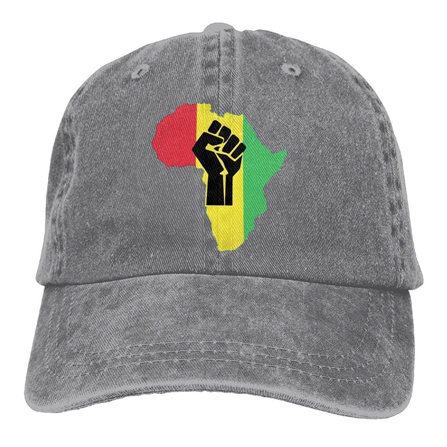 Asal Afrika Black Power Potongan PNG Unisex Dewasa Jean Bisa Diatur Topi Ayah-Intl