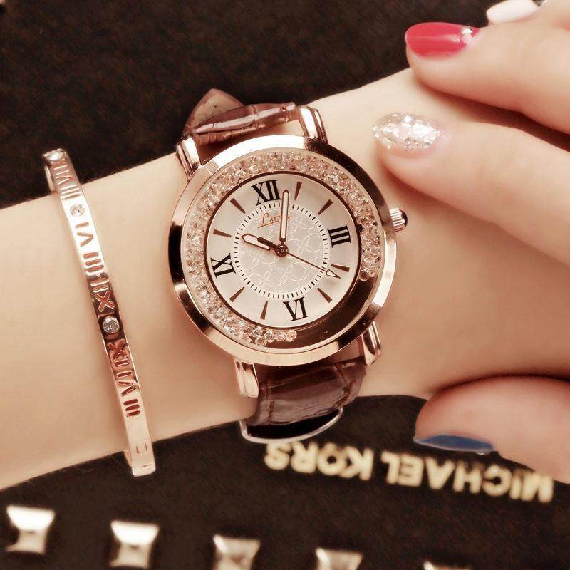 Nơi bán LSVTR Thời Trang Oxford thắt lưng bằng da đồng hồ nữ với Chảy Rhinestone
