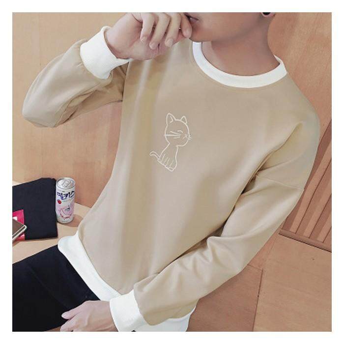 [Pre-Order] JYS Fashion Korean Ulzzang Style Men Sweater Collection-233-T03 (Khaki) (ETA: 2022-11-30)