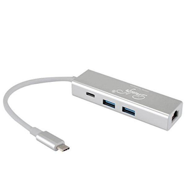Ale Gracelife Premium Usb C HUB dengan Ethernet dan Daya Delivery, 2 Superspeed USB 3.0 Port, 1 Ethernet dan 1 Usb C Port Pengisian Daya dengan Spesifikasi PD-Internasional