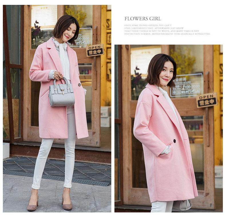 korean pink coat