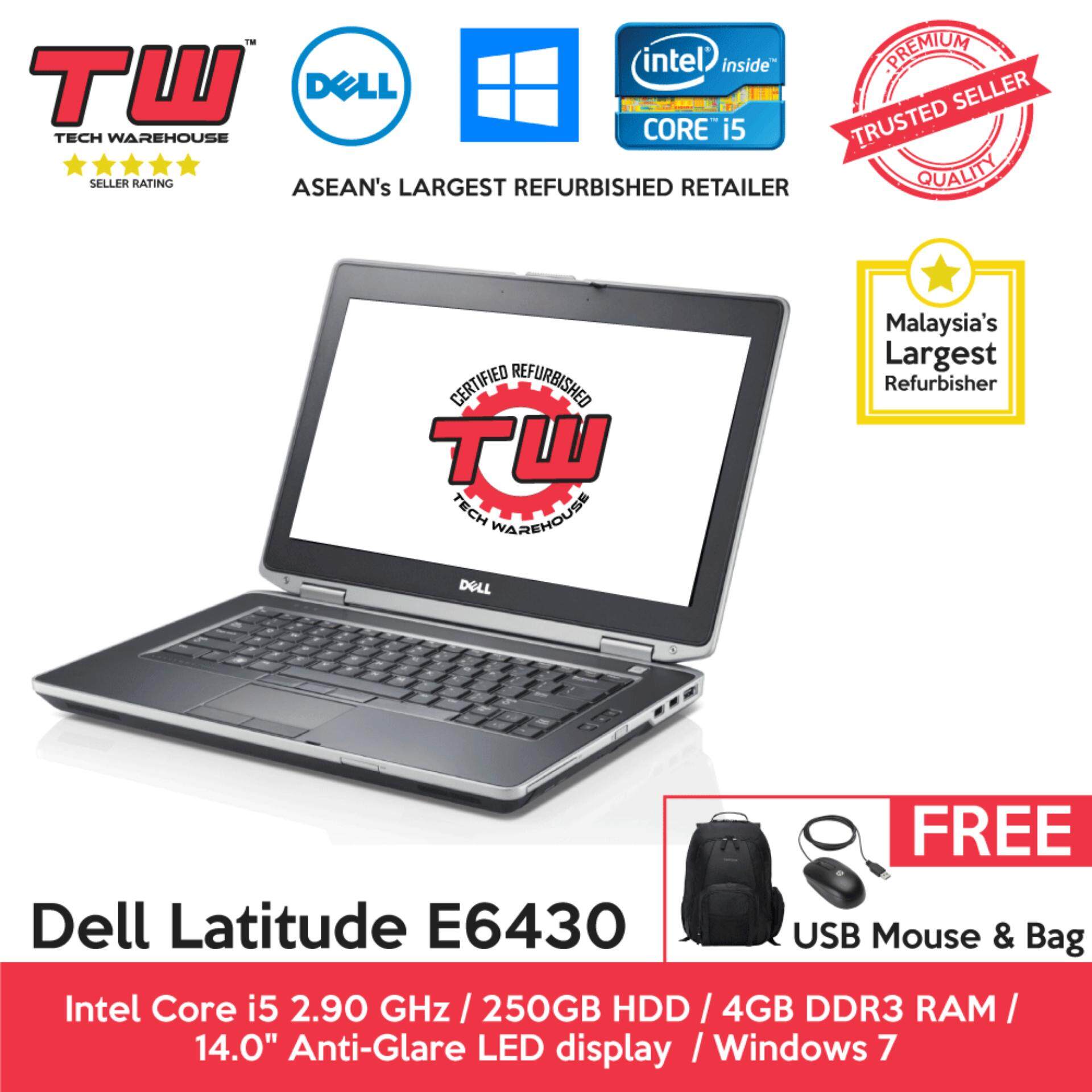 Dell Latitude E6430 Core i5 3rd Generation / 4GB RAM / 250GB HDD / Windows 7 Laptop / 3 Month Warranty (Factory Refurbished) Malaysia