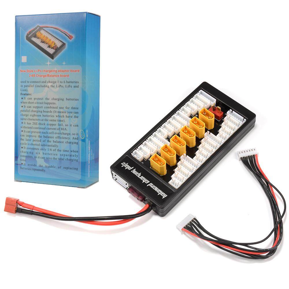 LiPo Charge Adapter Board XT60 2-6S Charger Balance Parallel Connect Plate