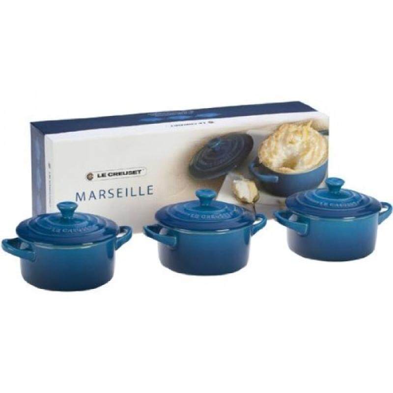 Le Creuset Stoneware Petite Round Casserole Gift Set, Marseille - intl Singapore