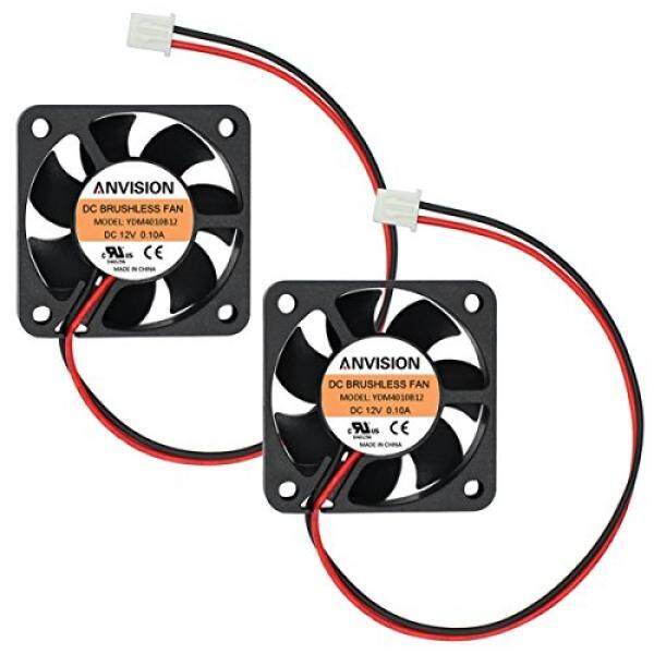 ALMM ANVISION 2-Pack 40 x 40 x 10mm 4010 Dual Ball Bearing DC 12V Brushless Cooling Fan UL CE YDM4010B12 - intl