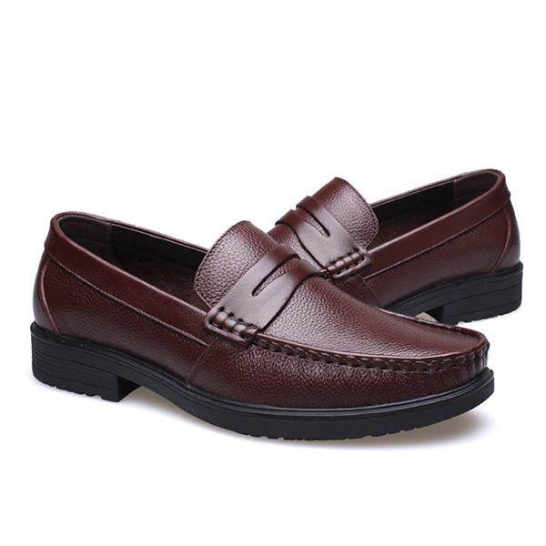 Fashion Men Classic Moc Toe Low Top Slip Ons Casual Loafers - intl