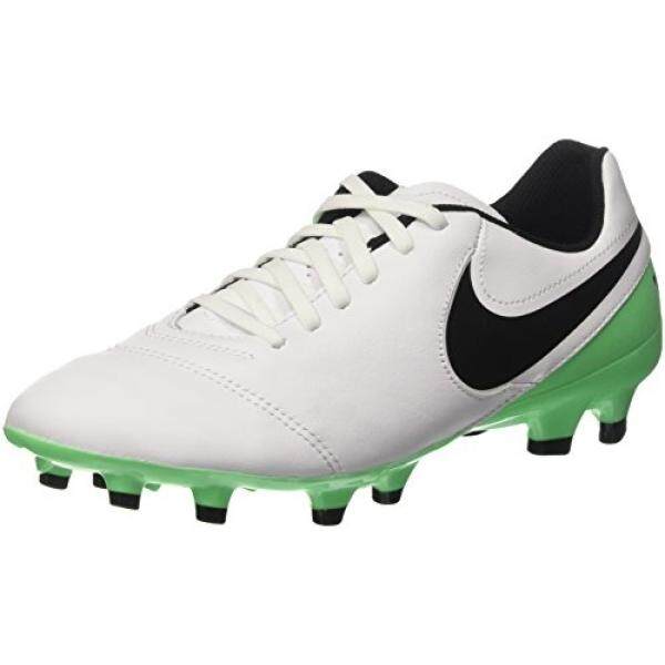 Nike Mens Tiempo Genio II Leather FG Soccer Cleat White, Electric Green - intl
