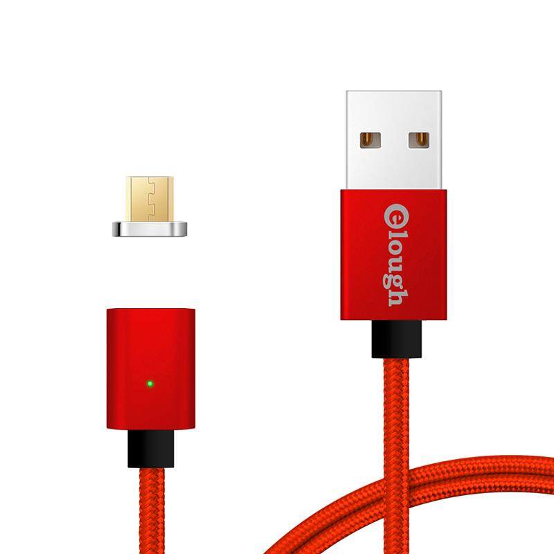 Ellen E04 Mikro Usb Magnetik Pengisi Daya Kabel Nilon Dikepang Kabel Data untuk Huawei Ponsel Android MicroUSB Magnet Kawat -Internasional