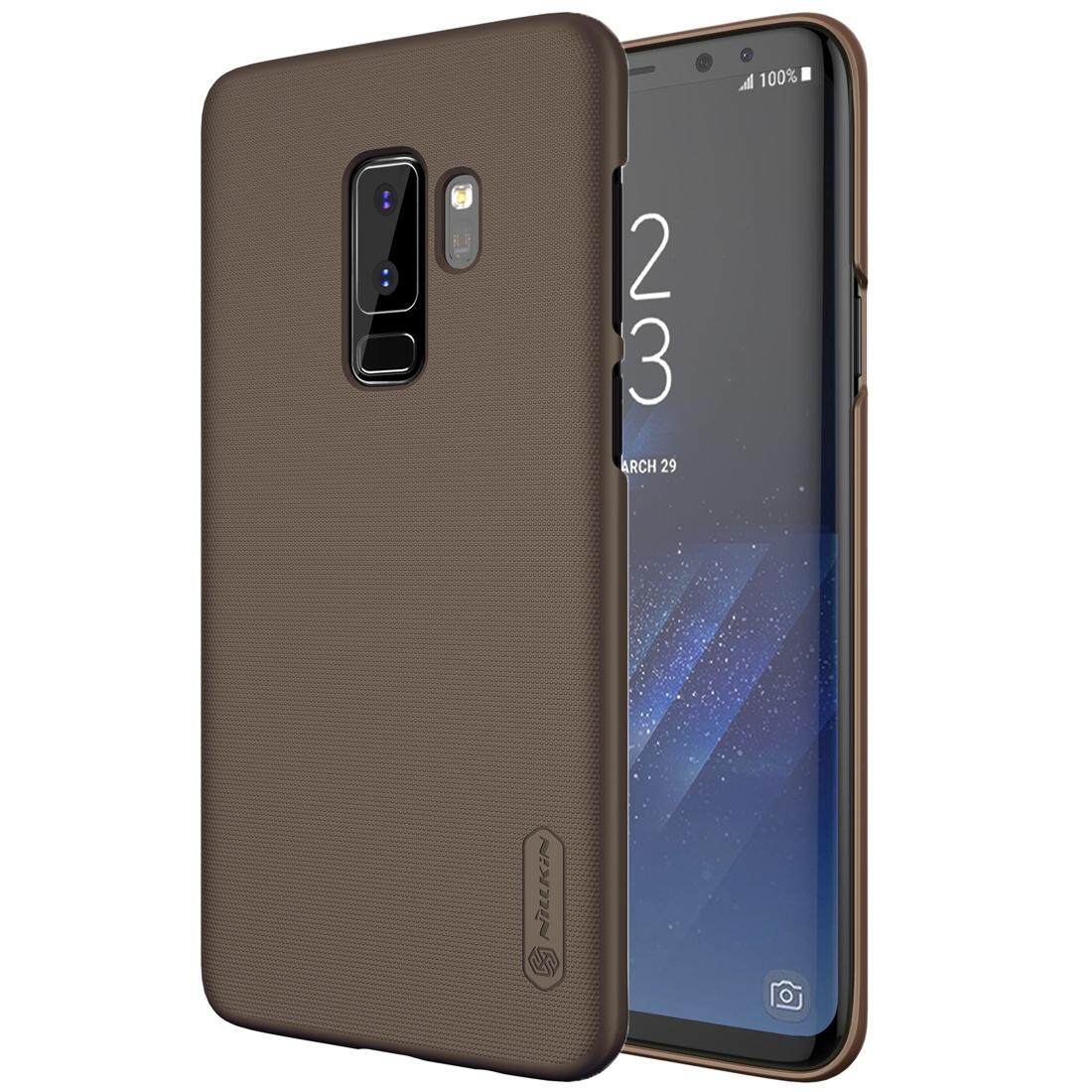 NILLKIN untuk Samsung Galaxy S9 + Cembung Cekung Tekstur PC Pelindung Casing Belakang (Coklat)-Intl