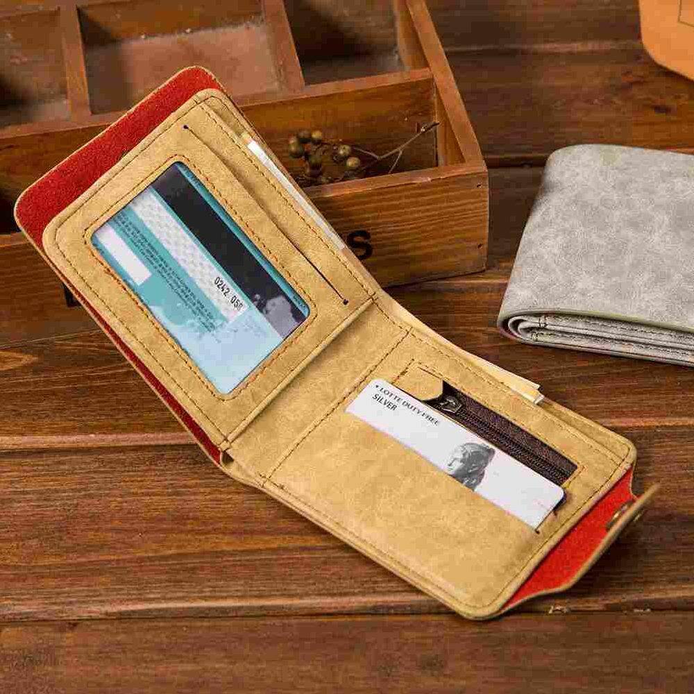 【Deyln】new Daftar Waktu Terbatas Khusus Promosi 2 Warna Antik Ultra Tipis Baru Modis Pria Kulit Identitas Kredit Multi-card pemegang Posisi Clutch Koin Dompet Kantung-Internasional