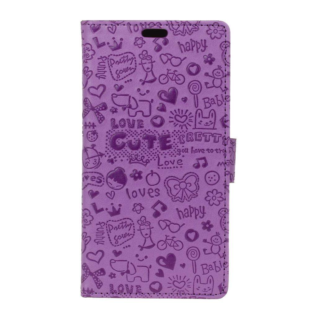 Case untuk Nokia 2 Lucu Kartun Pola PU Kulit Dompet Case dengan Lipat Penyangga Fungsi dan Slot Kartu Penutupan Magnetik sarung-Internasional