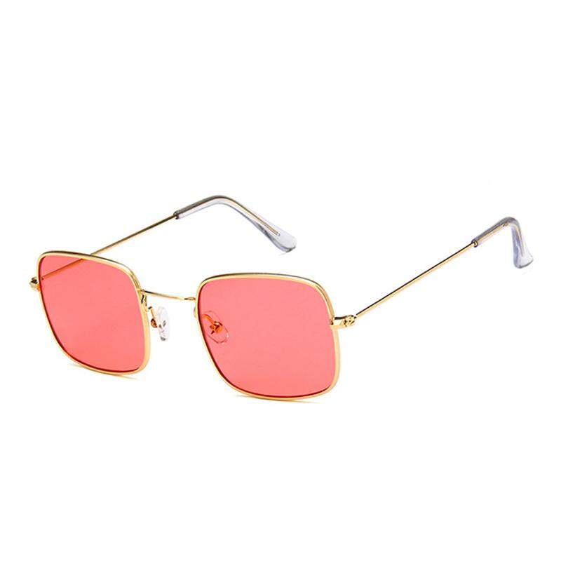 Suke Women Men Sunglasses Small Square Frame Polygon Vintage Sunglasses - intl