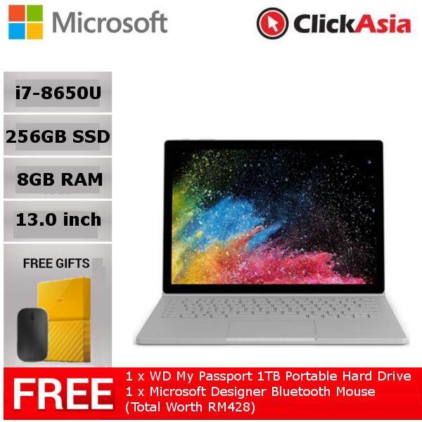 Microsoft Surface Book2 13inch / i7-8650U / 8GB / 256GB + Premium Bundle Malaysia