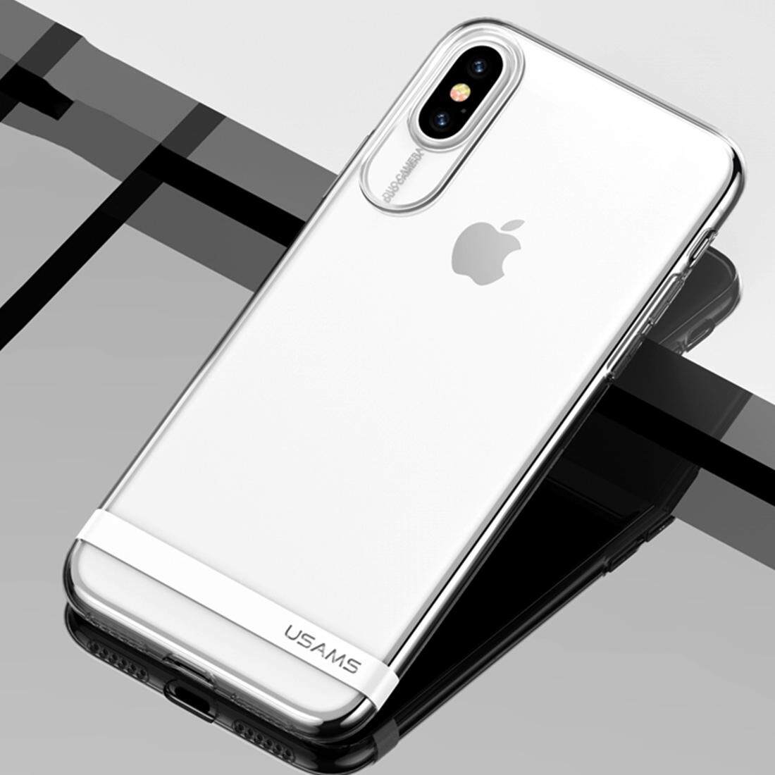 USAMS untuk iPhone X Ultra Tipis Bening Pelindung TPU Lunak Casing Belakang (Transparan)-