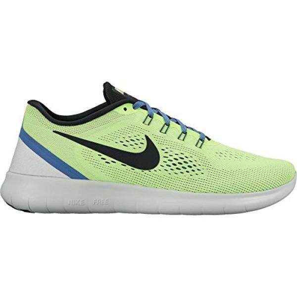 NIKE Mens Free RN Running Shoe (10.5, Ghost Green/Black-Blue Moon