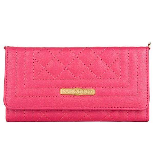 Vangoddy Womens PU Leather Diamond Quilt Universal Wallet Case Handbag Clutch w/ Chain Strap for Samsung Galaxy S9+ / S9 / S8 Active / S8 / A7 C7 J7 / J7 Pro Max Perx / J7 V / C7 Pro (Magenta) - intl