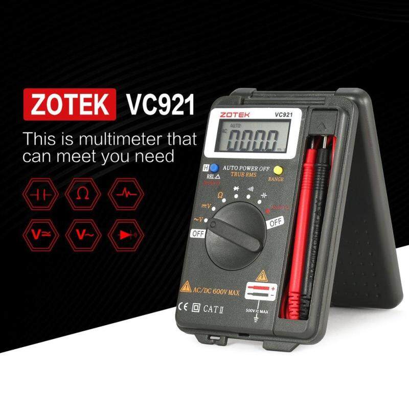ZOTEK VC921 4000 Counts Auto Range Digital Multimeter Pocket DC/AC Voltage Dark gray