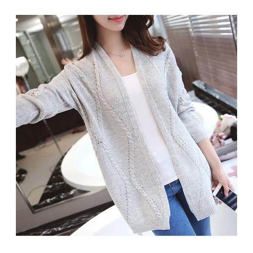 [Pre-Order] JYS Fashion Korean Style Cardigan Collection 50 - 3500 (Light Grey)  (ETA: 2023-05-31)