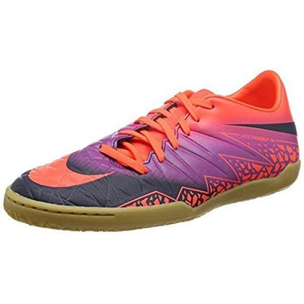 NIKE Pria HYPERVENOM PHELON II Sepak Bola Cleat Crimson/Obsidian/Ungu M Kami-Internasional