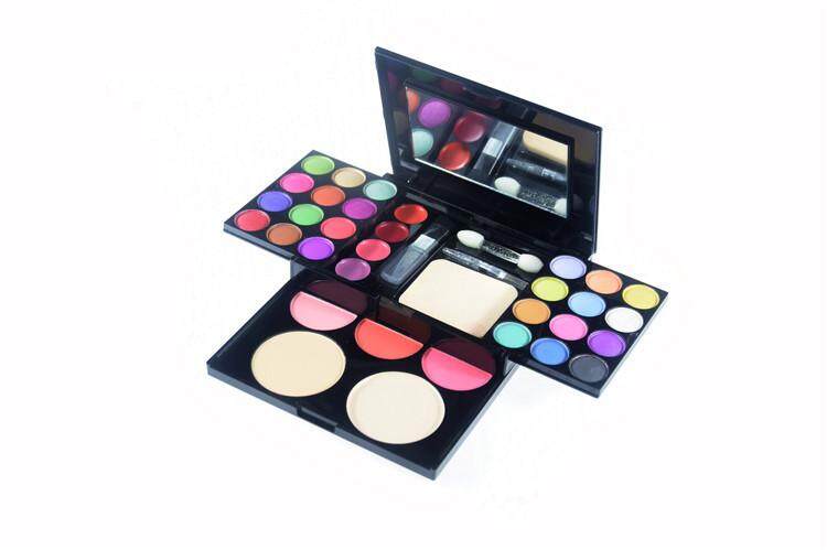 33 Colours ADS Luminous Palette Cosmetic Glitter Eye Shadow Colorful Smoky Eyeshadow Palette Lipstick Blusher Consealer Makeup Kit All in One Professional Set