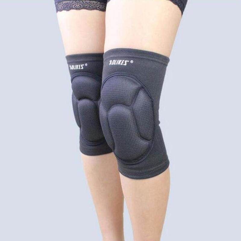 2pcs/lot Sponge Knee Support Black Soccer Knee Pads ProtectorSports Fitness Kneepads Goalkeeper Football Volleyball Knee Support