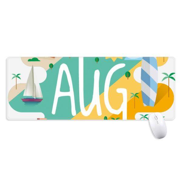 Bulan Agustus Musim Ilustrasi Non-slip Alas Mouse Besar Diperpanjang Permainan Kantor Titched Tepi Computer Alas Hadiah-Internasional